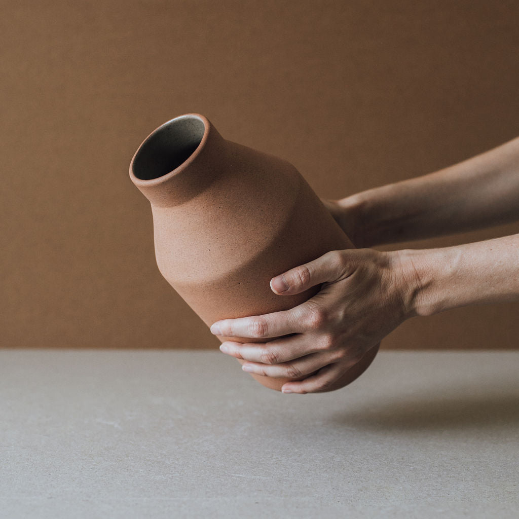 Tibor vase handmade from ceramic and local clay - organic artisan home decor