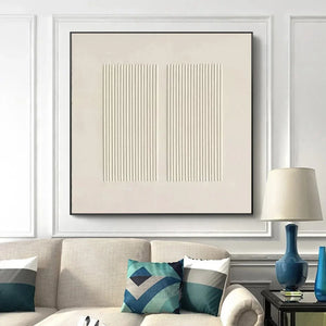 Textured Minimalist Wall Art – Beige & Black Harmony